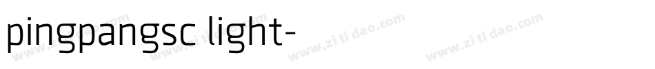 pingpangsc light字体转换
